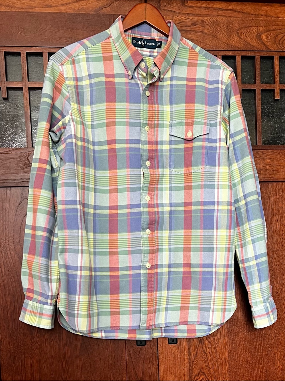 Ralph Lauren Men’s Multicolor Plaid Button-Down Shirt—Vintage